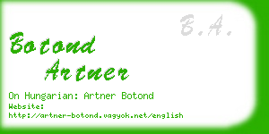 botond artner business card